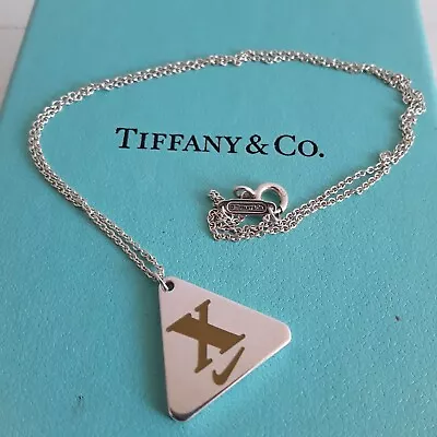 TIFFANY & Co X Nike Sterling Silver Womens SF Marathon Pendant & Necklace & Box  • $74.99