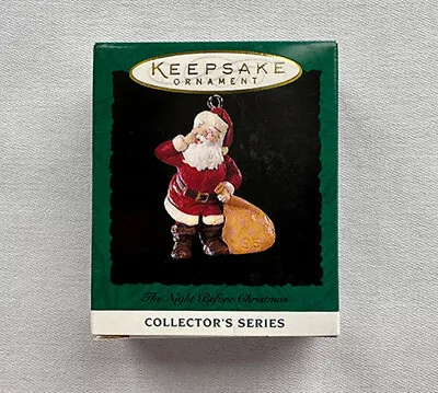 1995 Night Before Christmas #4 ~ Santa With Bag ~ Hallmark Miniature Ornament • $4.95