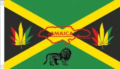 5' X 3' Jamaica Reggae Flag Jamaican Caribbean Rasta Lion Of Judah Festival • £5.99