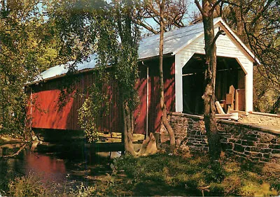 Postcard Hassenburg Covered Bridge Buffalo Creek Mifflinburg Pennsylvania PA • $4.95