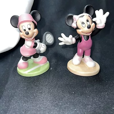 Minnie Mouse Lot 2 Ceramic Figurines Tennis And Exercise • $20