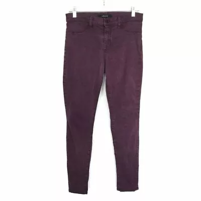 J Brand Syrah Mid Rise Super Skinny Maroon Jeans • $17.21