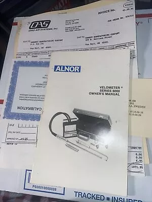 ALNOR VELOMETER 6000-P  Attachments And Manual With Original Case • $99