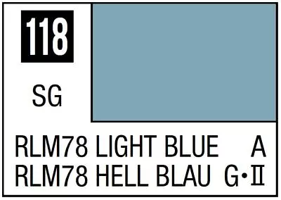 Mr Hobby Mr. Color 118 - RLM78 Light Blue (Semi-Gloss/Aircraft) - 10ml • $6.49