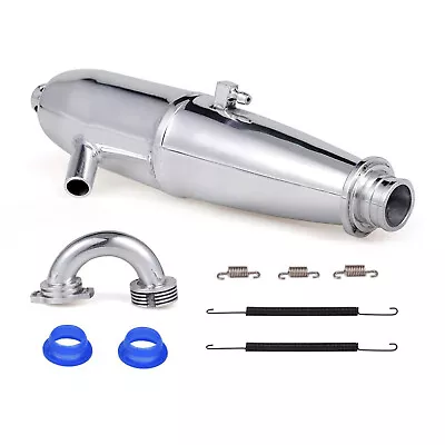 Exhaust Muffler Pipe Kit For HPI HSP Redcat SH GO 21/28 Engine 1/8 Nitro RC Car • £18.55