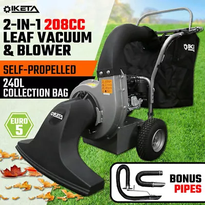 2-IN-1 Petrol Leaf Vacuum Blower 208CC Self-Propelled Lawn Grass Catcher • $1804.05