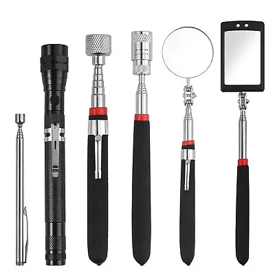 6 Pieces Telescoping Inspection Mirror Mechanic Magnet Stick Magnetic Pick USA • $25.21