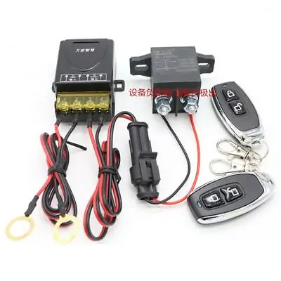 Double Wireless Remote Car Battery Isolator Disconnect Cut OFF Power Kill Switch • $31.34