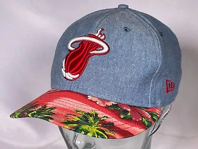Miami Heat NBA New Era Hardwood Classics Strapback 9FIFTY Tropical Palm Tree Hat • $29.99