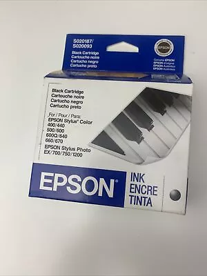 Epson SO20187 / SO20093 Black Ink Cartridge Stylus 400 500 600 Photo Exp 2006 • $5.99