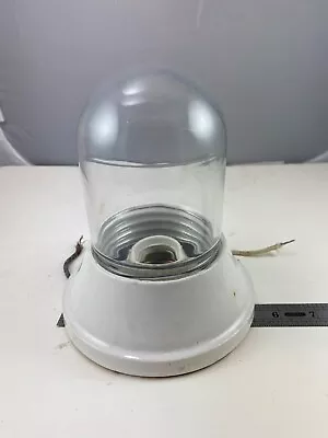 Clear Glass Dome Light Cover Industrial Vintage Electric Fixture PG Co • $25