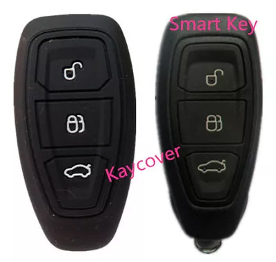 Black Silicone  Key Cover For Ford Mondeo Fiesta Focus Titanium 08 11-14  • $8.99