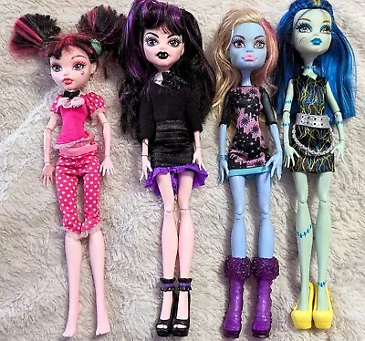 Monster High Doll Lot Of 4 Draculaura Abbey Frankie Create A Monster Mattel • $50