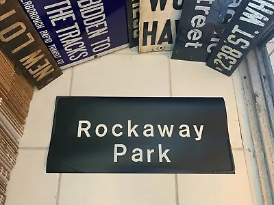 Ny Nyc Subway Roll Sign Mta Rockaway Park Beach Atlantic Ocean Boardwalk Queens • $79.99
