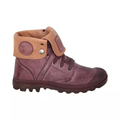 Palladium | Wine & Gum Pallabrouse Baggy Leather Boot Size 8.5 • £53.08