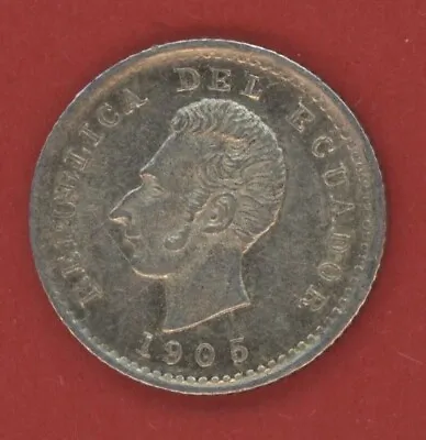 Ecuador  1/2  Decimo  1905  Km 55.1  Au. • $21.50