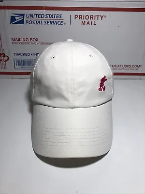 Mickey Mouse Baseball Hat Cap Womens Disney Parks White Adjustable One Size Pink • $11.95