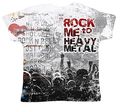 DF Baby T-Shirt All Over Print  Rock Me To Heavy Metal  Rock Music Band Guitar • £12.99