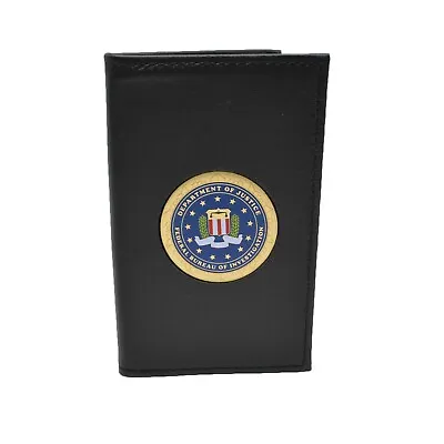 Perfect Fit Double ID Credential 3 X5  Case Dress Leather FBI Medallion • $48.92