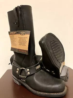 River Road Zipper Harness Black Women's Boots Size 9 • $64.99