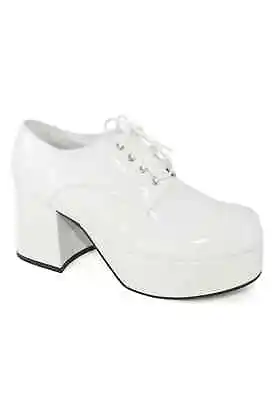 Men's White Platform Pimp Shoes • $66.98