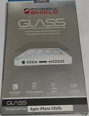 NEW INVISIBLE SHEILD PREMIUM TEMPER GLASS For IPHONE 5/5C/5S By ZAGG RAPID POST • $13.21