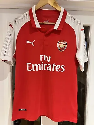 OFFICIAL ARSENAL FC 2017 / 2018 Home Kit FLY EMIRATES Football Top SHIRT - SMALL • £22.99