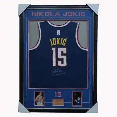 Nikola Jokic Signed Denver Nuggets NBA Jersey Framed NBA MVP • $1695