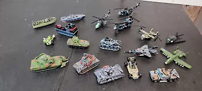 Micromachines Military Lot Tanks Jets Boats Helicopters • $40