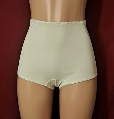 VTG 1950s Mimi De France Elastic Control Panties Acetate Girdle White Sz M • $35.95