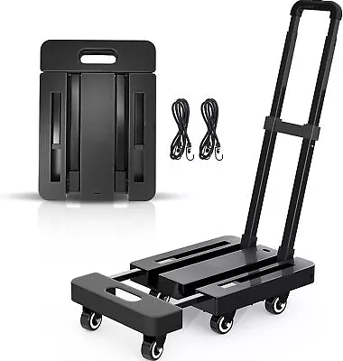 440lbs Platform Cart Dolly Folding Moving Luggage Hand Truck Trolley Heavy Duty • £35.99