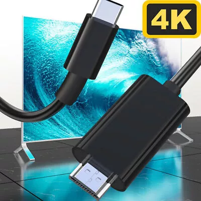 Type C To HDMI Cable 4K USB 3.1 USB C To 4K HDMI Adapter For Macs Dell Lenovo  • $12.99