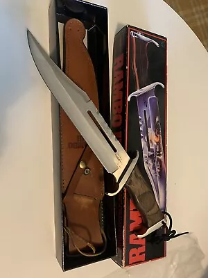 RAMBO III Hunting Knife Replica. Surgical Steel Bowie Blade. All Packaging Incl. • $16.50