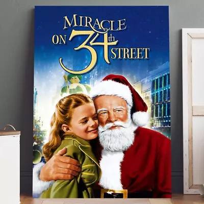 Canvas Print: Miracle On 34th Street Movie Poster Wall Art • $13.39