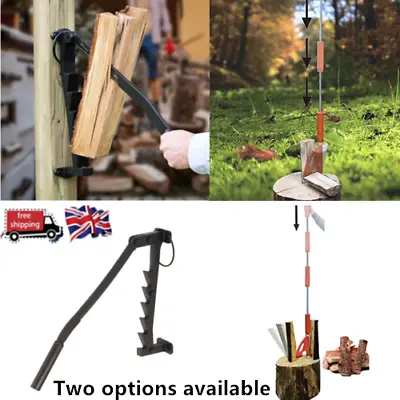 Manual Log Kindling Splitter Wall Mount Carbon Steel OR Log Splitter Axe Wedge • £70.99