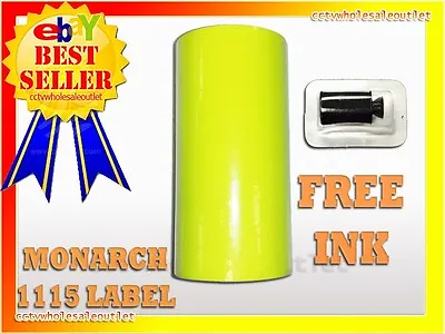 Fluorescent Yellow Label For Monarch 1115 Pricing Gun 1 Sleeve=10rolls • $27.96