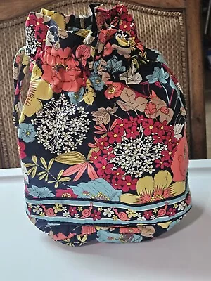 Vera Bradley DITTY BAG Retired HAPPY SNAILS Lined Drawstring Lunch  Sack EUC! • $14