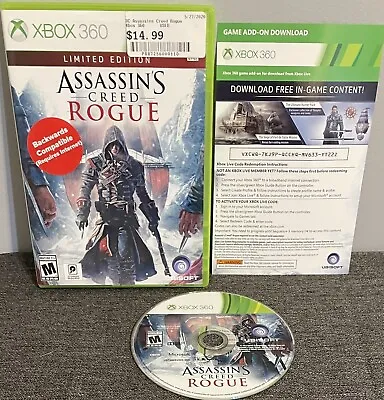 Assassin's Creed: Rogue -- Limited Edition (Microsoft Xbox 360 2014) M1935 • $8.49