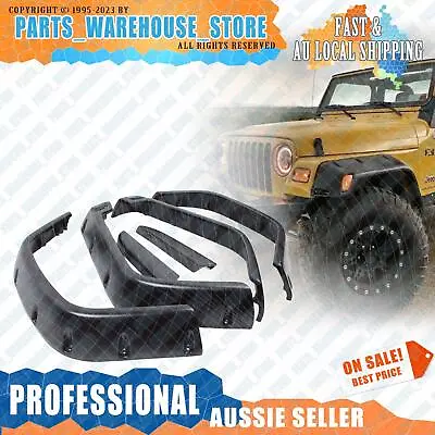 For Jeep TJ 96-06 Pocket Style Flares Black Jungle Guard Fenders Tough 6 Inches • $322.25