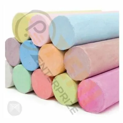 Kids Toddler 12 Coloured Chalk Sticks Blackboard Safe Non-toxic Art Crafts 80mm • £2.50