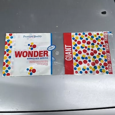 Lot Of 10 VINTAGE 60s GIANT WONDER BREAD BAGS WRAPPER MOVIE PROP GIFT • $22