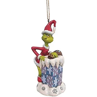 $20 • Buy Jim Shore Dr. Seuss The Grinch In Chimney Hanging Ornament, 5 Inch