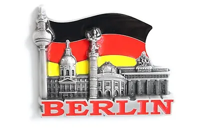 3D -BERLIN - GERMANY - Souvenir Fridge Magnet Kitchen Decor Holiday Gift -Metal • £4.49