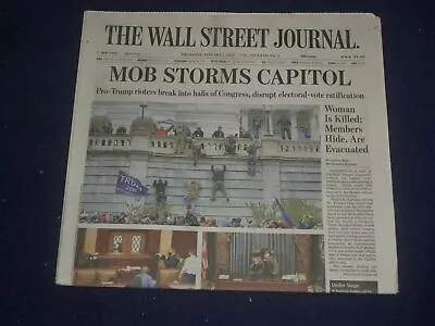 $35 • Buy 2021 January 7 The Wall Street Journal-mob Storms Capitol-riot Disrupts Congress