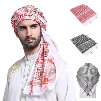 £7.95 • Buy Arab Kafiya Keffiyeh Arabic Turban Hijab Muslim Shemagh Scarf Palestine Bandana