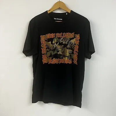 £14.99 • Buy True Religion Buddha T Shirt Mens Medium Black