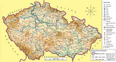 Czech Republic Czechia Map Wall Art Poster Print Home Decor Schoole Homeschoolin • $13.95