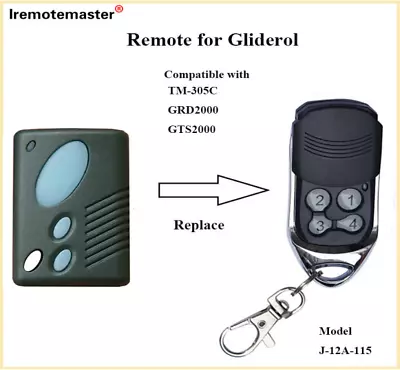 For  Gliderol TM-305C GRD2000 GTS2000 Garage Gate Door Remote Control Opener Key • $14.99