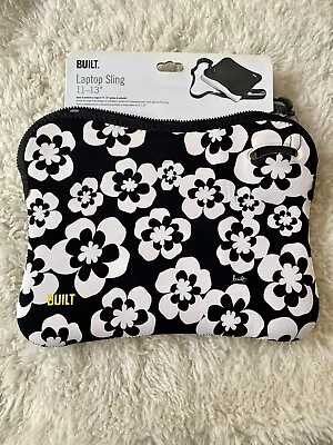 Floral Black And White 11-13 Inch Laptop Sleeve/Sling By BUILT • $22.53