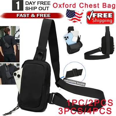 Shoulder Bag Oxford Men's Chest Bag Sling Crossbody Bag Casual Travel Phone Bag • $28.99